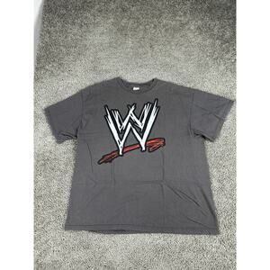WWE Shirt Mens 2XL Dark Gray Wrestling Graphic Tee Short Sleeve Adult Crewneck